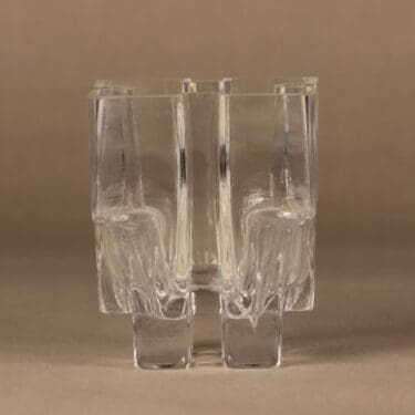 Riihimäen lasi Paalutalo maljakko, signeerattu, suunnittelija Helena Tynell, signeerattu