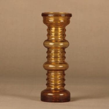 Riihimäen lasi Carmen kääntömaljakko, amber, suunnittelija Tamara Aladin,