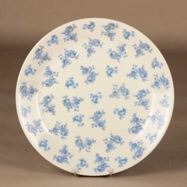 Arabia Katri tarjoilulautanen, sininen, suunnittelija Ulla Procope, kukka