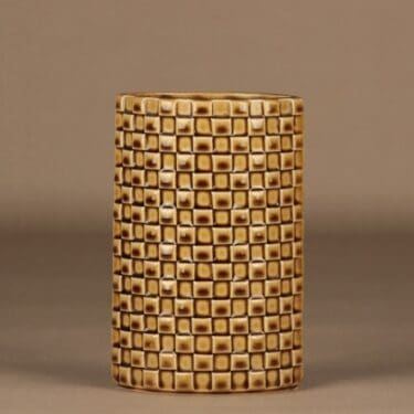 Arabia Harlekiini maljakko, ruskea suunnittelija Kaarina Aho