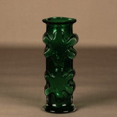 Riihimäen lasi Kasper maljakko, vihreä, suunnittelija Erkkitapio Siiroinen,