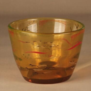 Kauklahden lasi malja, käsinmaalattu, suunnittelija , käsinmaalattu