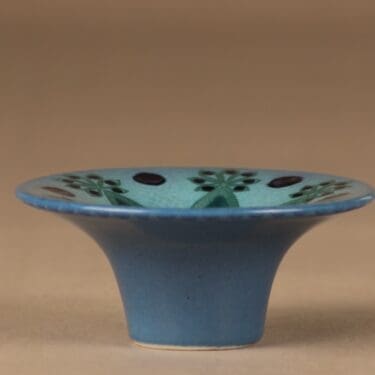 Arabia HLA kynttilänjalka, käsinmaalattu, suunnittelija Hilkka-Liisa Ahola, käsinmaalattu, signeerattu