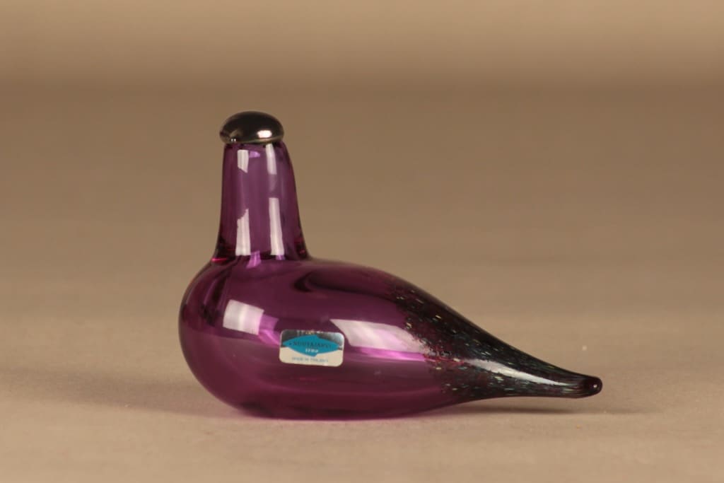 Nuutajärvi lintu , Suosorsa, suunnittelija Oiva Toikka, Suosorsa, signeerattu