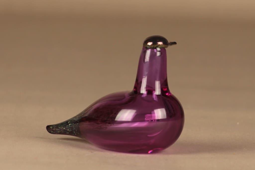 Nuutajärvi lintu , Suosorsa, suunnittelija Oiva Toikka, Suosorsa, signeerattu kuva 2