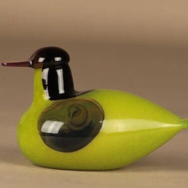 Nuutajärvi lintu , Tavi, suunnittelija Oiva Toikka, Tavi , signeerattu