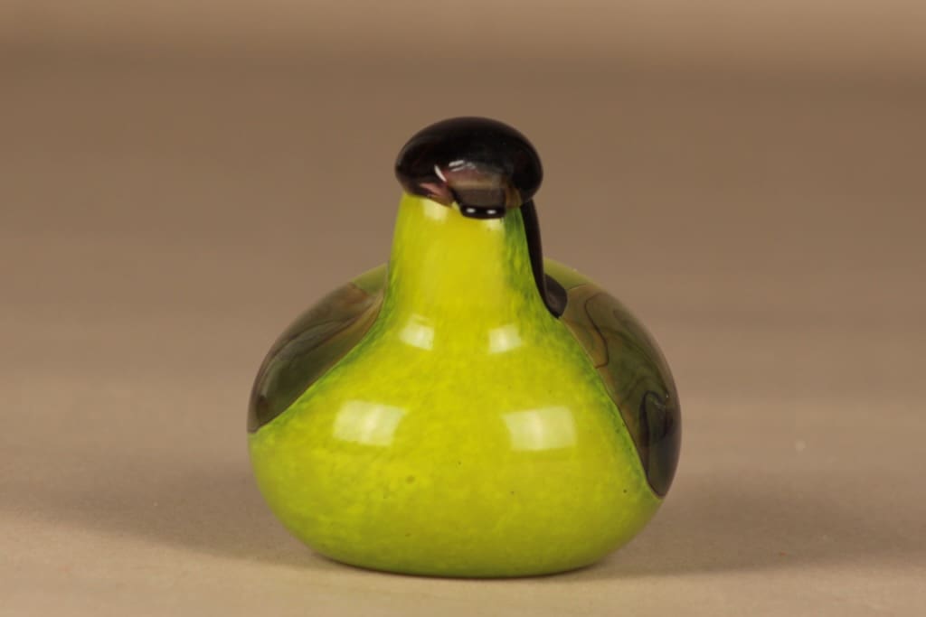 Nuutajärvi lintu , Tavi, suunnittelija Oiva Toikka, Tavi , signeerattu kuva 3