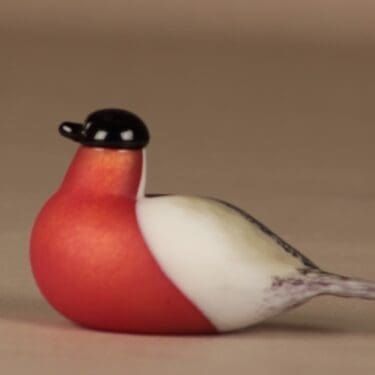 Nuutajärvi lintu , Punatulkku, suunnittelija Oiva Toikka, Punatulkku, signeerattu