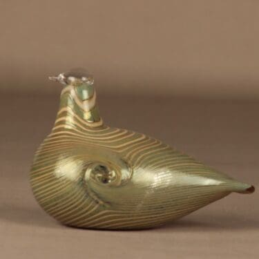 Nuutajärvi lintu , Alli, suunnittelija Oiva Toikka, Alli, signeerattu