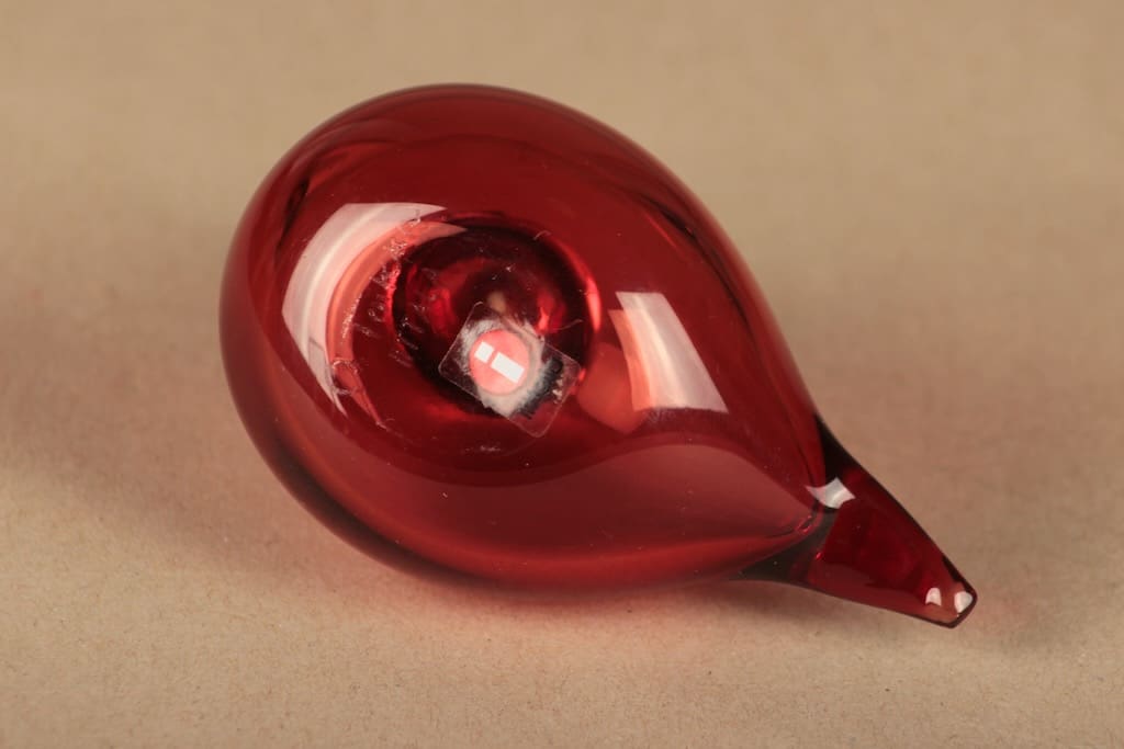 Iittala lintu , Tirri, suunnittelija Oiva Toikka, Tirri, signeerattu kuva 5