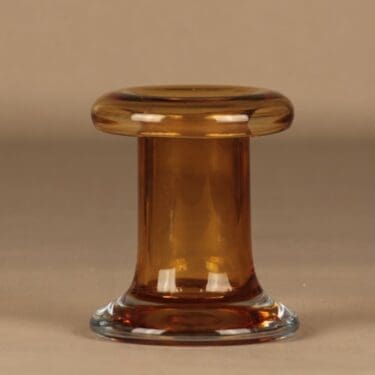 Riihimäen lasi Rulla maljakko, amber, suunnittelija Tamara Aladin,