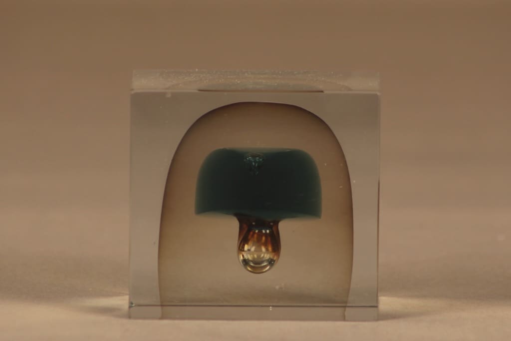 Nuutajärvi Vuosikuutio taide-esine, 1989, suunnittelija Oiva Toikka, 1989, signeerattu, numeroitu