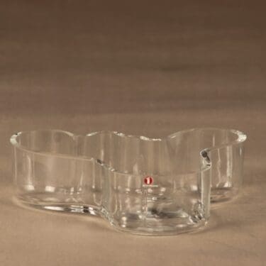 Iittala Aalto-Collections malja, kirkas, suunnittelija Alvar Aalto, signeerattu