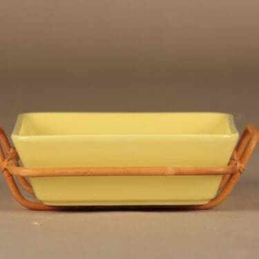 Arabia Kilta serving bowl with rattan designer Kaj Franck