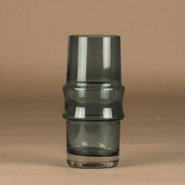 Riihimäen lasi 1476 maljakko, siniharmaa, suunnittelija Tamara Aladin,