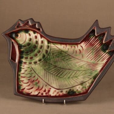 Arabia seinäreliefi, Kana, suunnittelija Gunvor Olin-Grönqvist, Kana, signeerattu