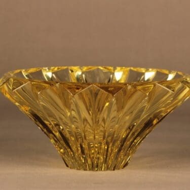 Riihimäen lasi Terälehdet taide-esine, signeerattu, suunnittelija Aimo Okkolin, signeerattu