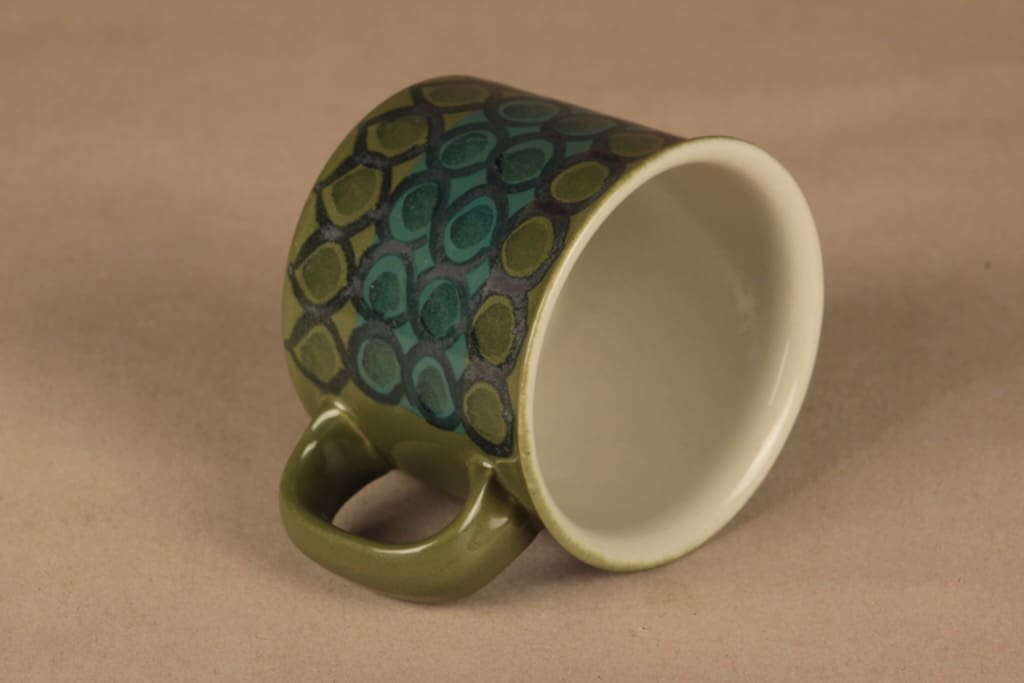 Arabia S kaakaomuki, käsinmaalattu, suunnittelija Korkeus 15.5 cm, käsinmaalattu, signeerattu kuva 2