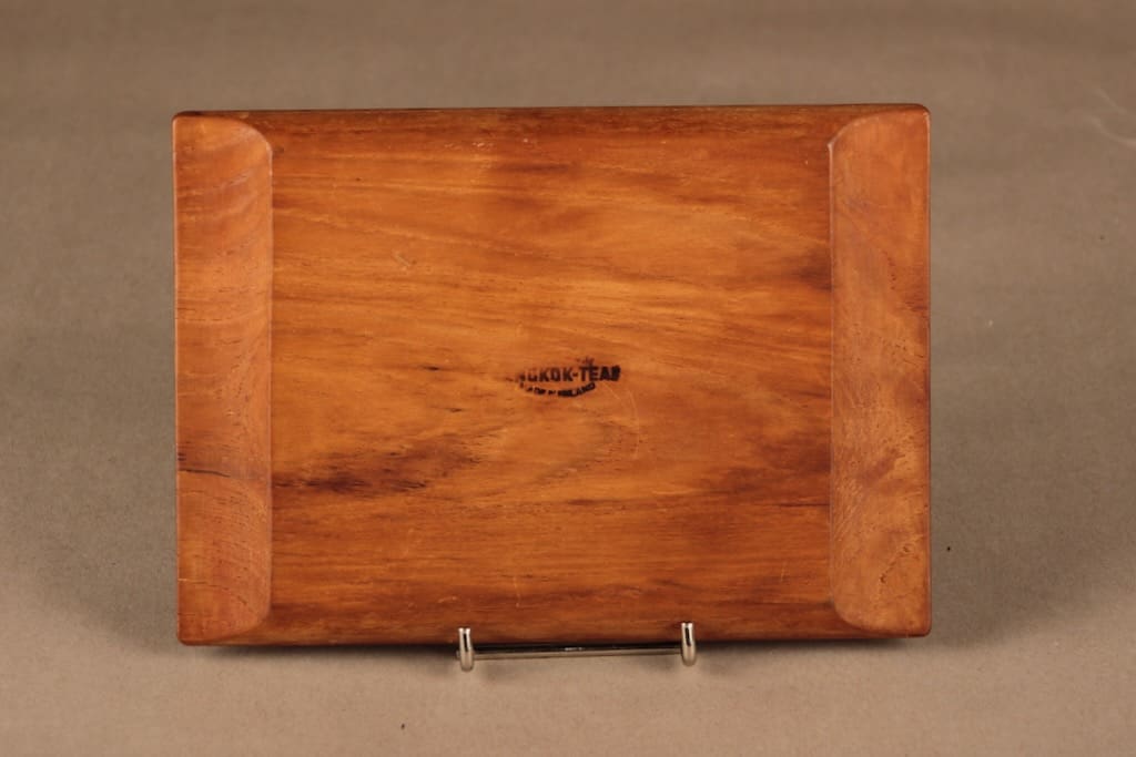 Nuutajärvi 5269 leikkelelautanen, Teak-alustalla, suunnittelija Kaj Franck, Teak-alustalla kuva 3