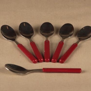 Hackman Hackminna pikkulusikka, tummanpunainen, 6 kpl, suunnittelija Ahti Majuri,