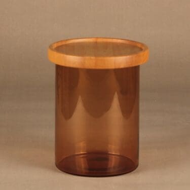 Nuutajärvi Purtilo purkki, puukannella, suunnittelija Kaj Franck, puukannella