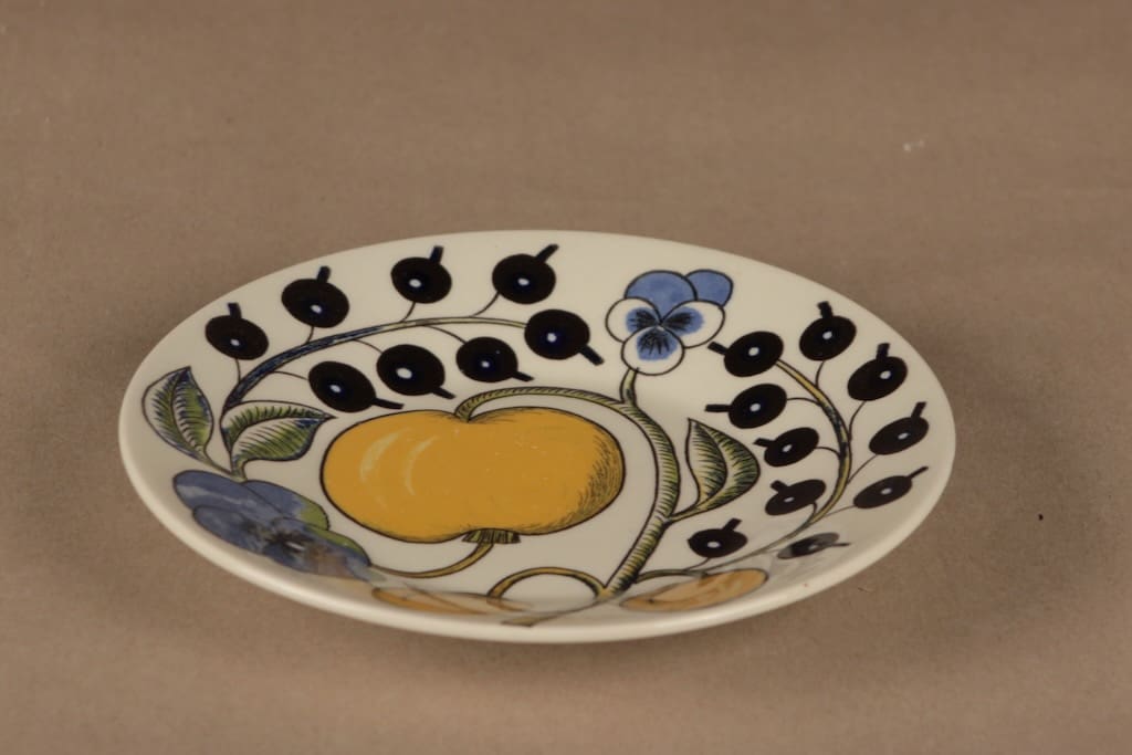 Arabia Paratiisi lautanen, 16.5 cm, suunnittelija Birger Kaipiainen, 16.5 cm, kukka, orvokki