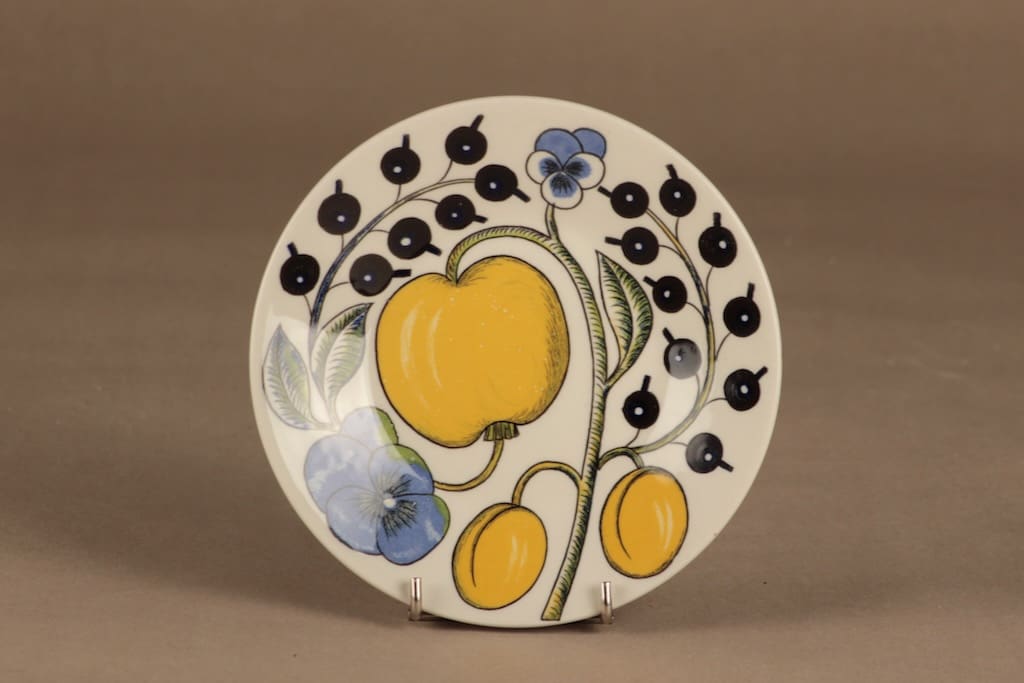 Arabia Paratiisi lautanen, 16.5 cm, suunnittelija Birger Kaipiainen, 16.5 cm, kukka, orvokki kuva 2