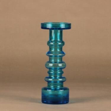 Nuutajärvi Pikku-Majakka maljakko, turkoosi, suunnittelija Oiva Toikka,