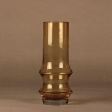 Riihimäen lasi Reimari maljakko, amber, suunnittelija Tamara Aladin,