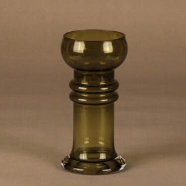 Riihimäen lasi Kielo maljakko, vihreä, suunnittelija Tamara Aladin,