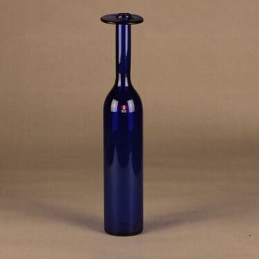Nuutajärvi Pro Arte Safiiri koristepullo, signeerattu, numeroitu, suunnittelija Oiva Toikka, signeerattu, numeroitu