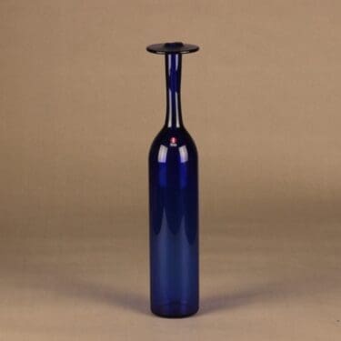 Nuutajärvi Pro Arte Safiiri koristepullo, signeerattu, numeroitu, suunnittelija Oiva Toikka, signeerattu, numeroitu