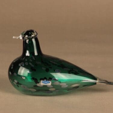 Nuutajärvi lintu , Pekkasiini, suunnittelija Oiva Toikka, Pekkasiini, signeerattu