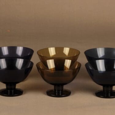 Nuutajärvi Juha dessert bowl, different colors 6 pcs designer Kaj Franck