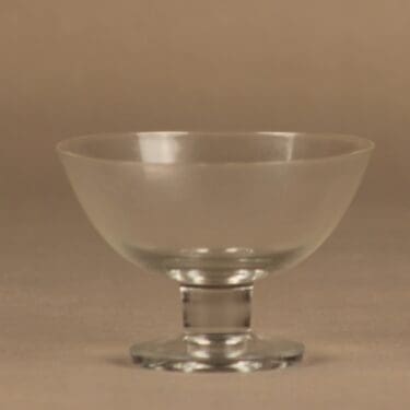 Nuutajärvi Juha jälkiruokakulho, kirkas, suunnittelija Kaj Franck,