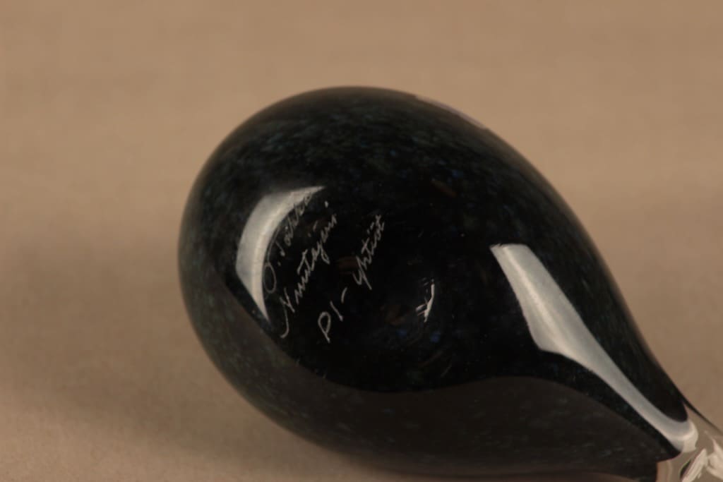 Nuutajärvi Lintu , PL-yhtiöt, suunnittelija Oiva Toikka, PL-yhtiöt, signeerattu kuva 5