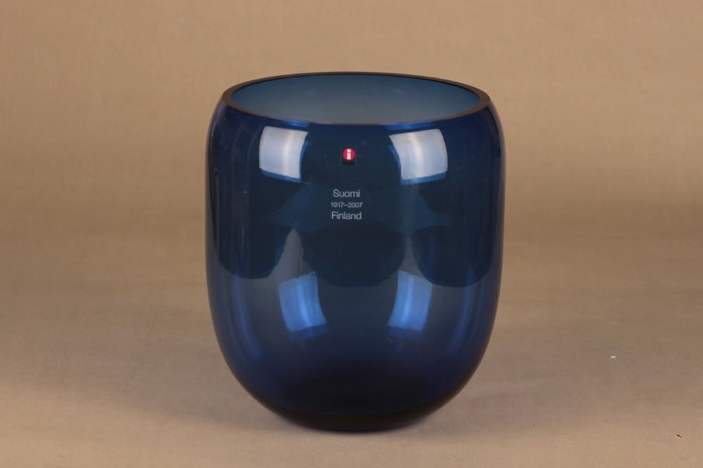 Iittala Pro Arte maljakko, signeerattu, suunnittelija Oiva Toikka, signeerattu