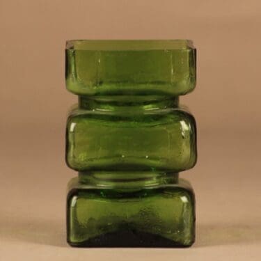 Riihimäen lasi 1392 maljakko, vihreä suunnittelija Tamara Aladin