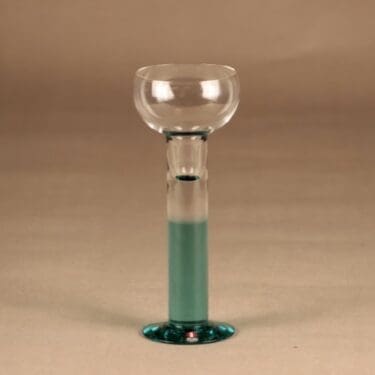 Iittala Mondo kynttilänjalka, vihreä suunnittelija Kerttu Nurminen