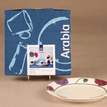 Arabia Illusia lautanen, 18 cm, 2 kpl, suunnittelija Fujiwo ishimoto, 18 cm, kukka