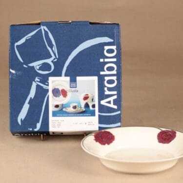 Arabia Illusia lautanen, syvä, 2 kpl, suunnittelija Fujiwo ishimoto, syvä, kukka