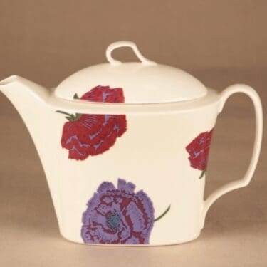 Arabia Illusia kahvikaadin, tumma lila, suunnittelija Fujiwo ishimoto, kukka