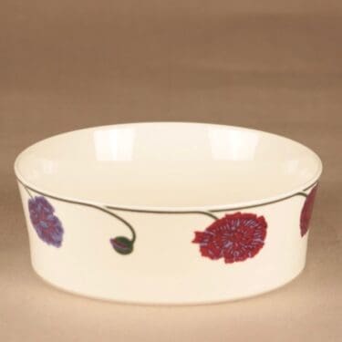 Arabia Illusia kulho, tumma lila, suunnittelija Fujiwo ishimoto, kukka