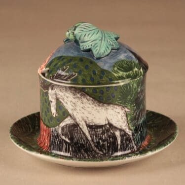 Arabia Pro Arte Hubertus terriini, monivärinen, suunnittelija Dorrit von Fieandt,