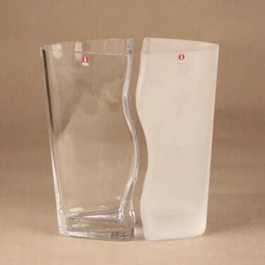 Iittala Pari maljakko, kirkas, valkoinen, 2 kpl, suunnittelija Tiina Nordström,