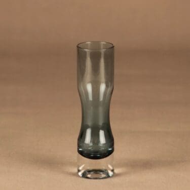 Riihimäen lasi 1459 maljakko, siniharmaa, kirkas, suunnittelija Tamara Aladin,