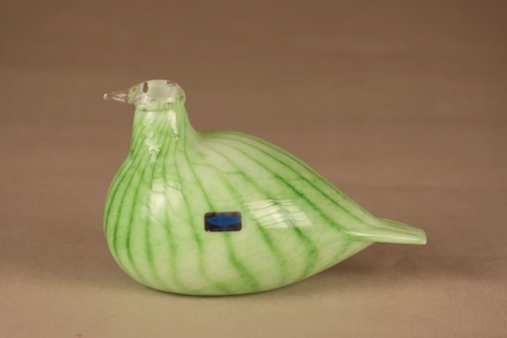 Nuutajärvi yrityslintu, signeerattu, suunnittelija Oiva Toikka, signeerattu