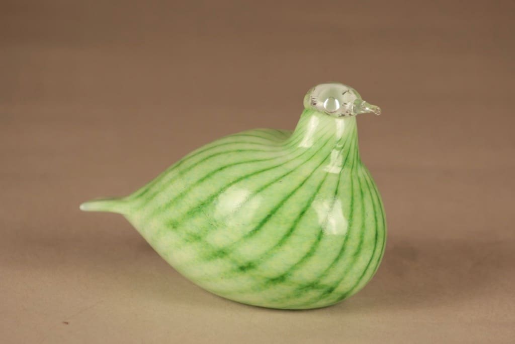 Nuutajärvi yrityslintu, signeerattu, suunnittelija Oiva Toikka, signeerattu kuva 2