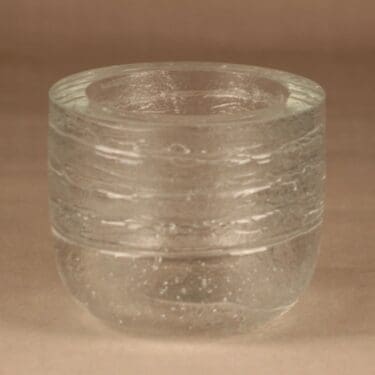 Iittala Arkipelago maljakko, kirkas, suunnittelija Timo Sarpaneva, massiivinen