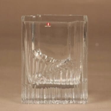 Iittala Sointu maljakko, kirkas, suunnittelija Tapio Wirkkala, signeerattu